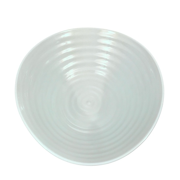 2 Portmeirion Sophie Conran Celadon Green Cereal Bowls 7.25" Ring Oval Ribbed - Picture 10 of 15